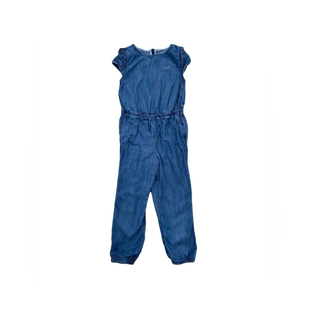 Vineyard Vines Size 7 Chambray Jumpsuit
